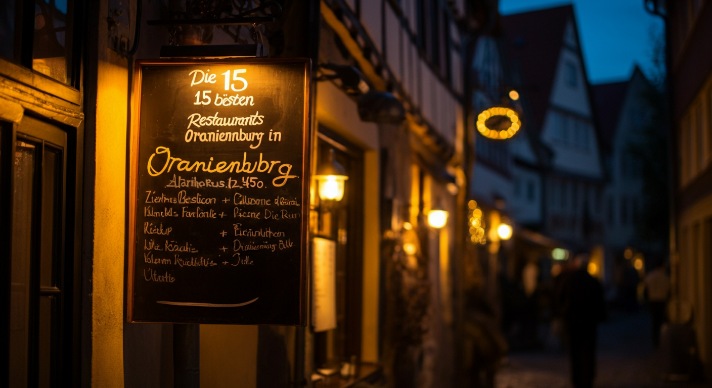 Lassen Sie sich von den 15 besten Restaurants Oranienburgs kulinarisch