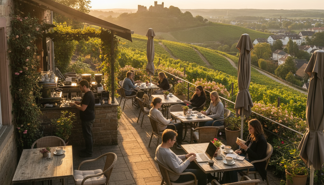 Café mit Ausblick Bensheim: Arbeiten & Entspannen