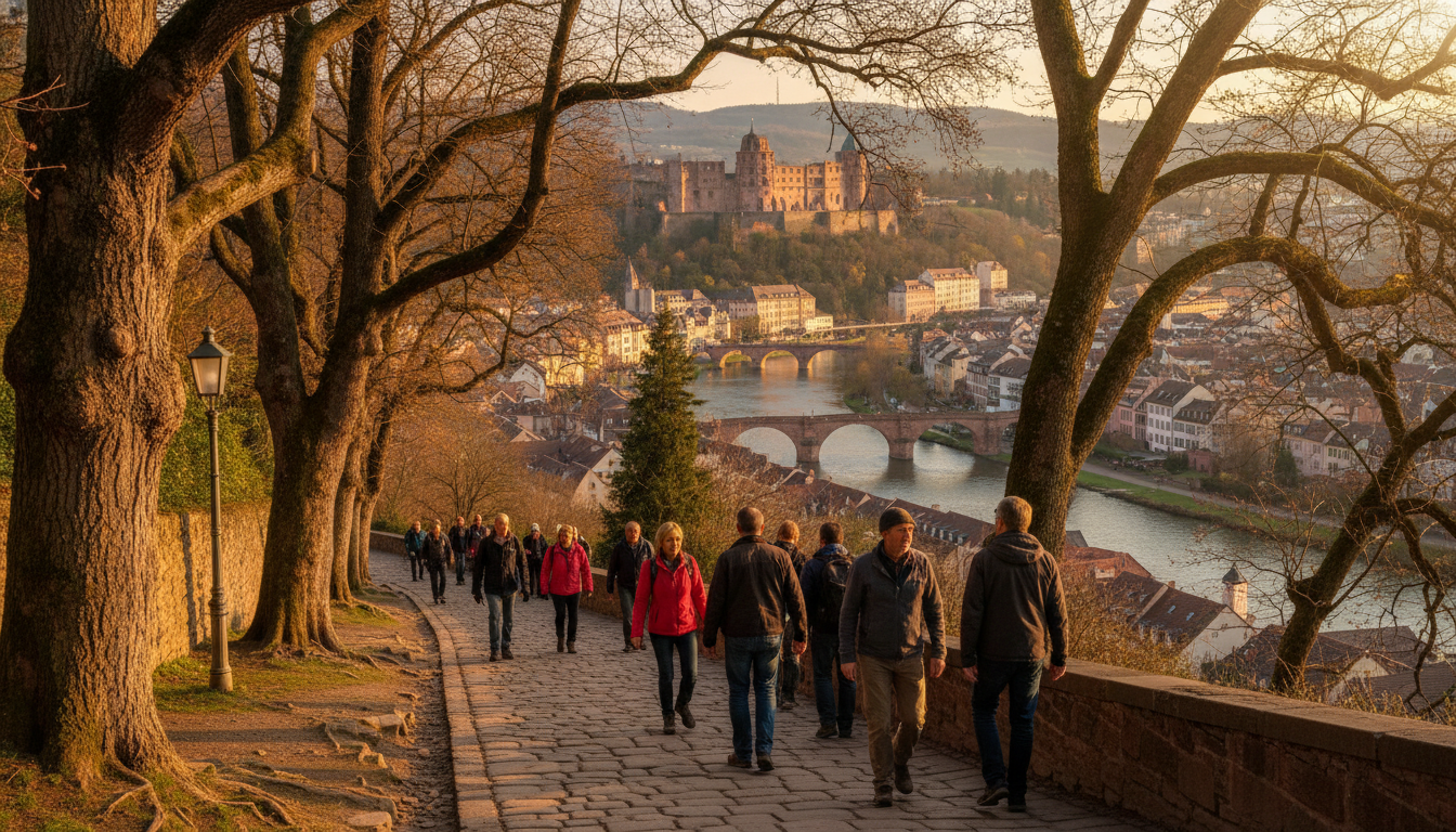 Heidelberg Philosophenweg Wanderung mit den schönsten Ausblicken auf die Altstadt - Heidelberg