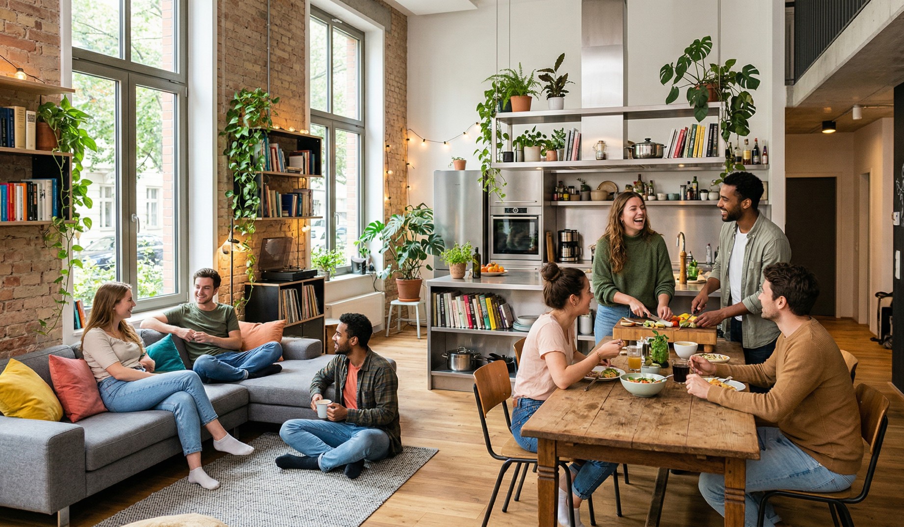 Co-Living Modernes Gemeinschaftswohnen