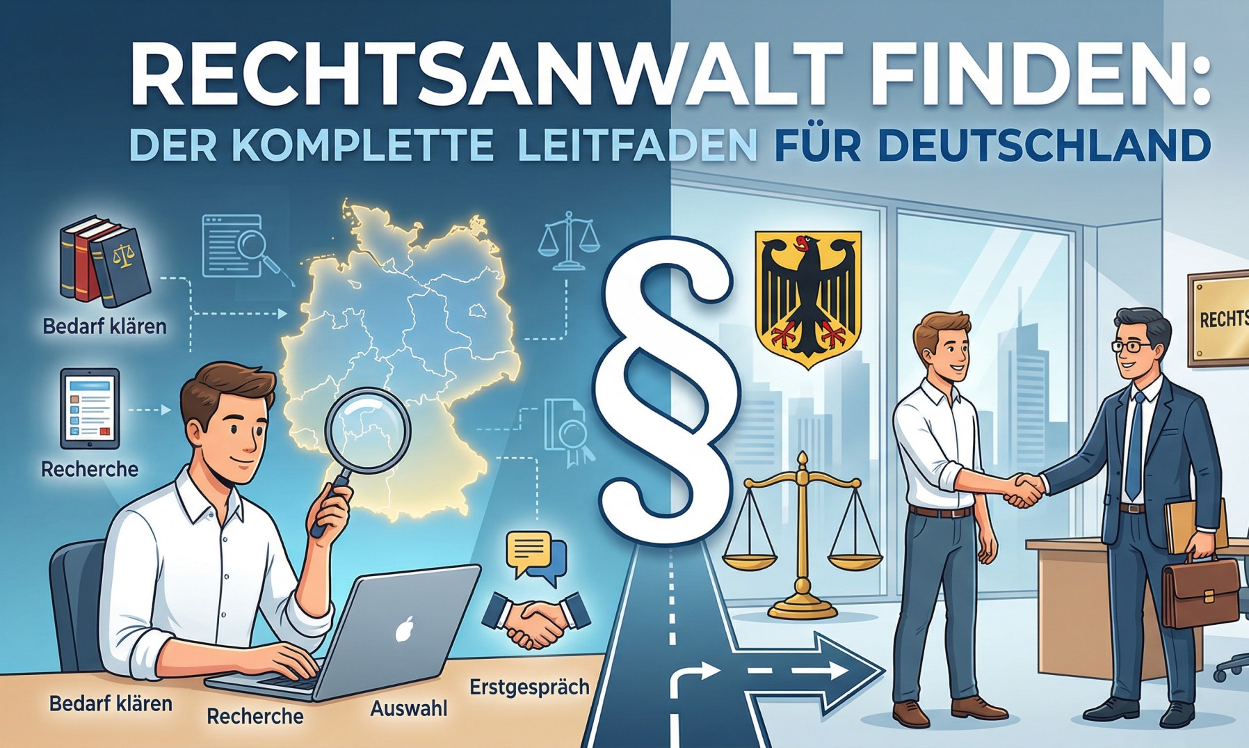 Rechtsanwalt finden Der komplette Leitfaden für Deutschland