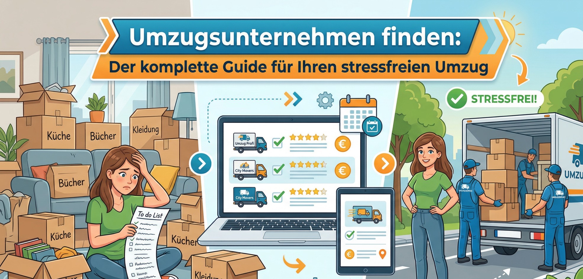 Umzugsunternehmen finden Der komplette Guide für Ihren stressfreien Umzug