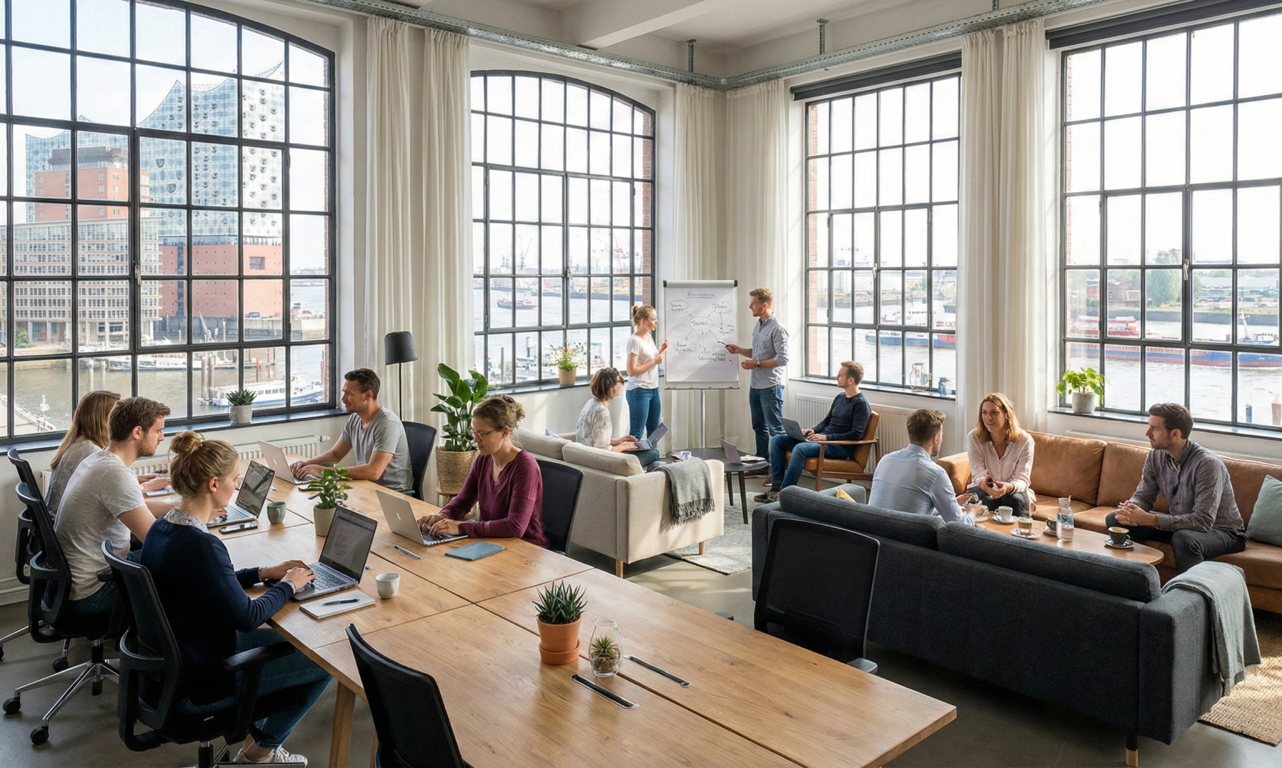 Die besten Coworking-Spaces in Hamburg für Freiberufler und Start-ups.