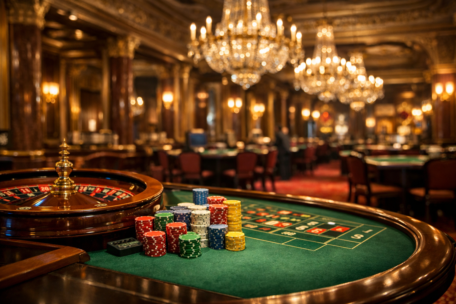 Luxuriöses Casino mit Roulette-Tisch