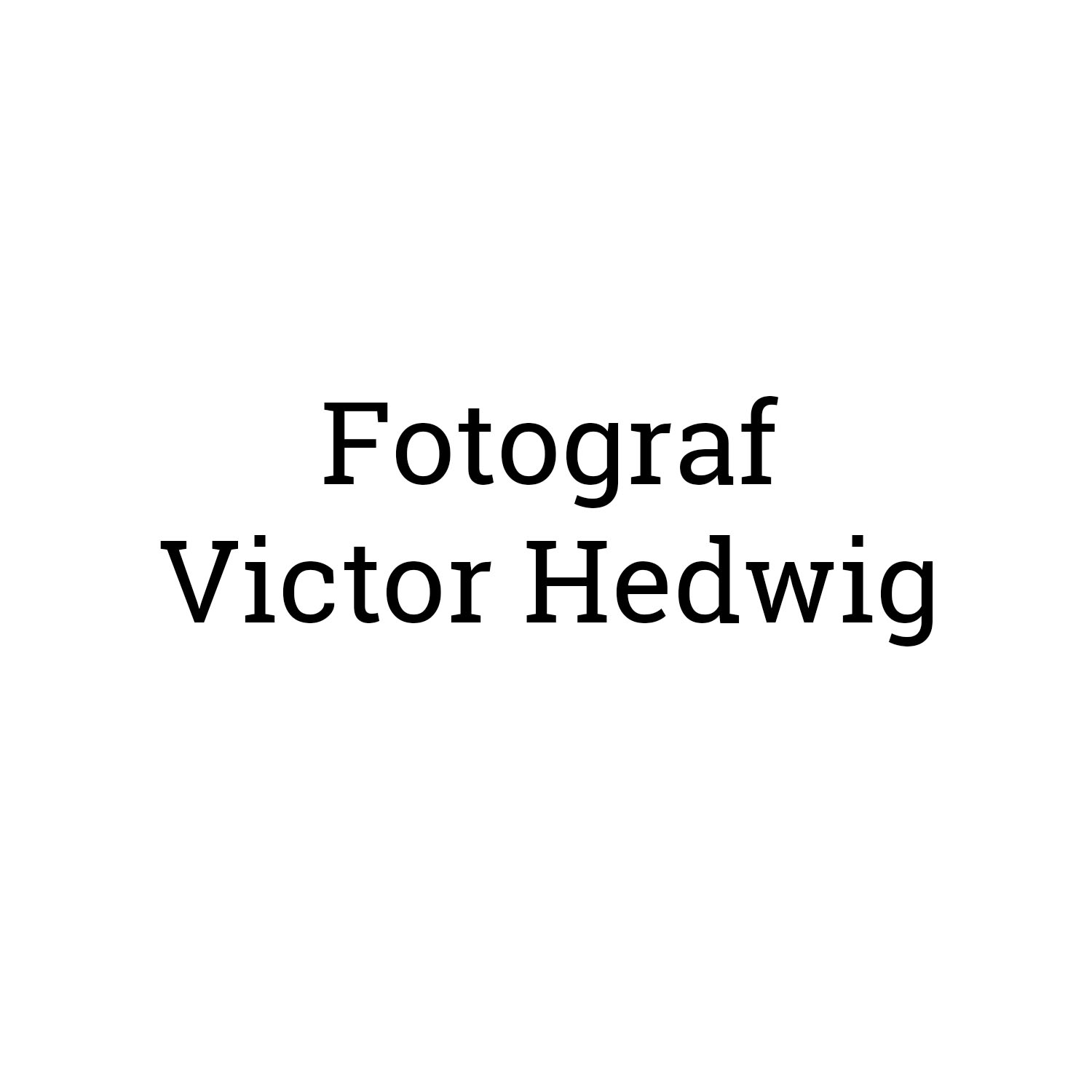 Fotograf Victor Hedwig